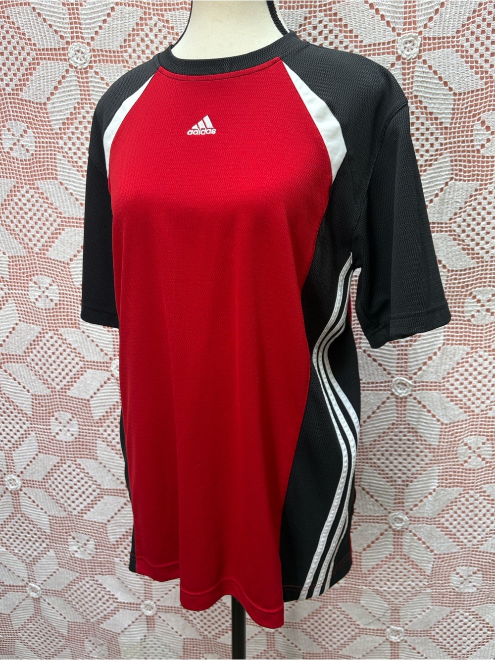Vintage 2005 Adidas Red Black Athletic Jersey